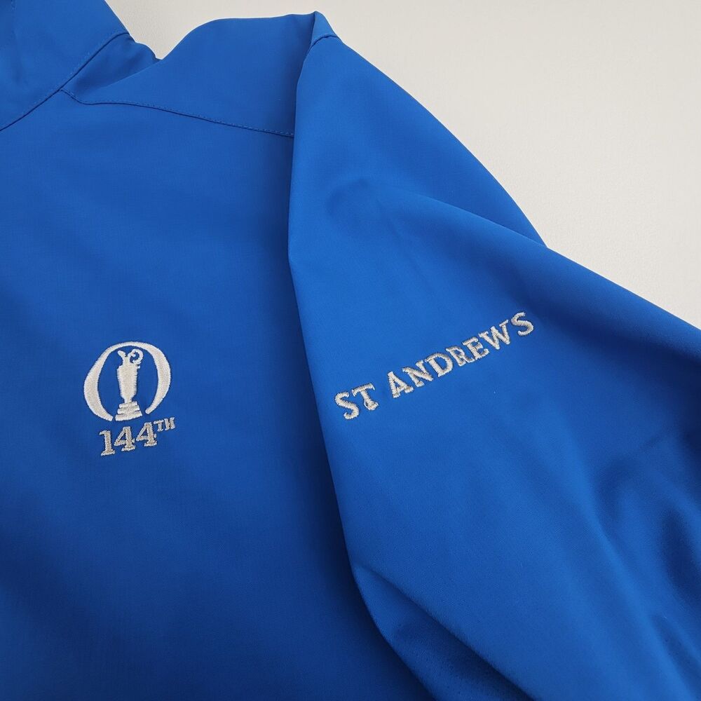 The Open 144th St Andrews Golf Pullover Mens Small Ahead Blue 1/4 Zip - Picture 11 of 15
